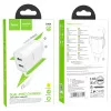 Incarcator de retea Hoco C103A Courser + Cablu Lightning [White]